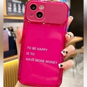 Slogan Graphic Phone Case With Invisible Mirror / Iphone 11 Pro Max